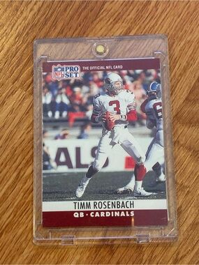 Timm Rosenbach Cardinals Football Card - White and Red